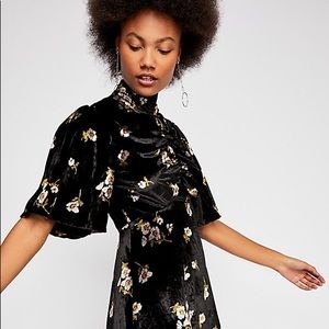 Free People Be My Baby Velvet Minidress